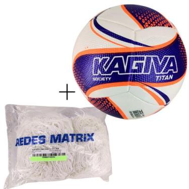 Imagem de Kit 01 Bola De Futebol Society Kagiva Titan 2026+Rede Society Matrix 4