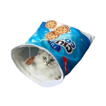 Imagem de Brinquedo Túnel Para Gatos De Halloween Com 6 Designs De Padrões Gourm