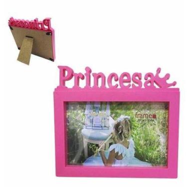 Imagem de Porta Retrato 10x15 Com Moldura De Plastico Princesa Rosa Ho - Rio Mas