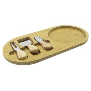 Imagem de Kit Tábua de Queijos 4 Peças  Design Oval e Sofisticação para seus Pet