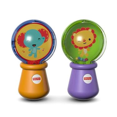Imagem de Chocalho Maracas Divertidas Fisher Price Estimula Coordenação Motora Sons Colorido Mattel