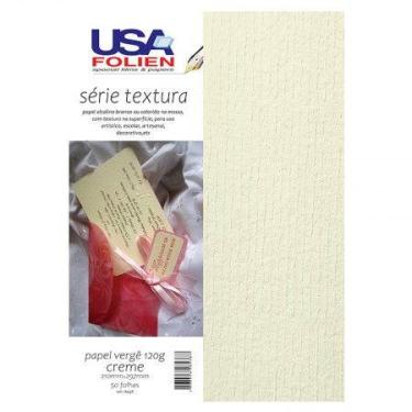 Imagem de Papel vergê creme A4 120g com 50 folhas 8438 - Usa Folien