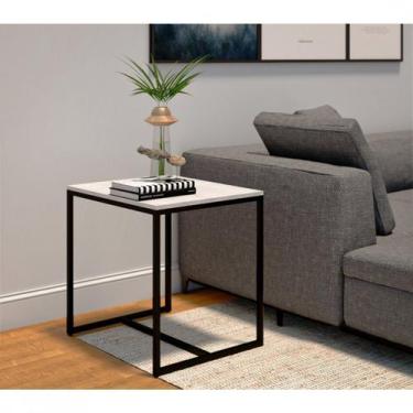 Imagem de Mesa Lateral Quadrada Line Preto - Devan Móveis