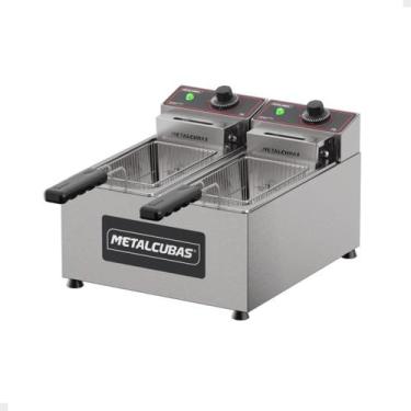 Imagem de Fritador Elétrico Com 2 Cuba FE2C Metalcubas, 110V
