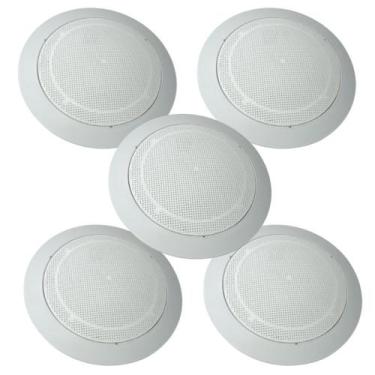 Imagem de 5 Peças Arandela Tela Branca Redonda 6 Polegadas Forro Gesso Para Alto