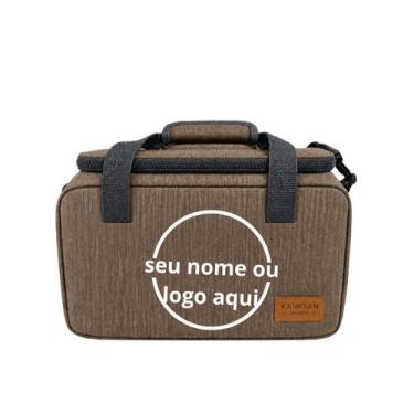 Imagem de Bolsa térmica Personalizada Espaçosa Marmita Impermeável - Marrom - Mo