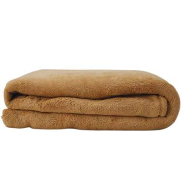 Imagem de Cobertor manta microfibra fleece 1,80 x 2,0 - CASA DONA, BEGE, CASAL