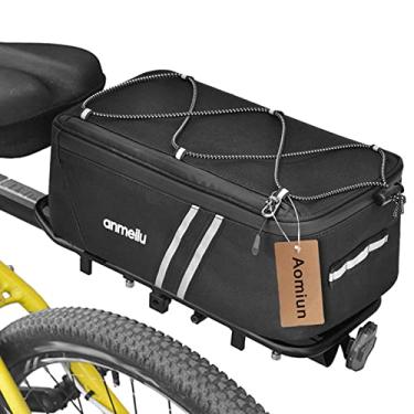 Imagem de yeacher Bolsa de bagagem de bicicleta 7L com capa de chuva Bolsa traseira de bicicleta Bolsa de suporte de bicicleta