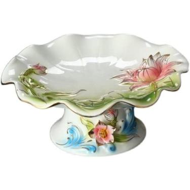 Imagem de PAYNAN Prato tradicional de frutas de 18,2 cm Buda Lótus Deus Riqueza Oferecendo Suprimentos budistas