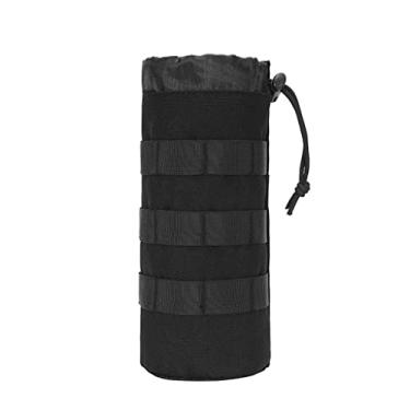 Imagem de DYNWAVE Bolsa para Garrafa de água 500ml com Cordão Aberto, Manga Protetora com Alça de Transporte para Escalada, E Corrida Ao Ar Livre, Preto