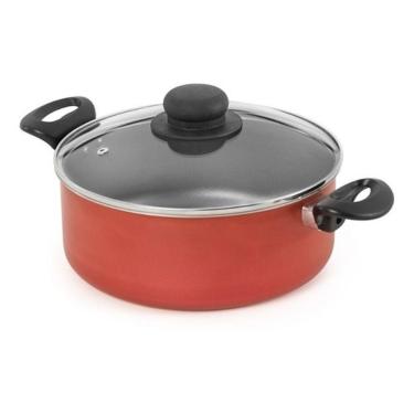 Imagem de Caçarola Antiaderente Cereja e Preta 22 cm