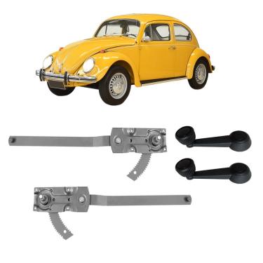 Imagem de Par Máquina Vidro Manual Porta Dir Esq Fusca 1971 Até 1996