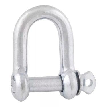 Imagem de Anilha Manilha Reta Para Cabo De Aço 1/4 - 10 Unidades