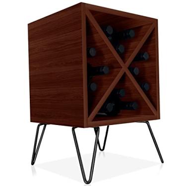 Imagem de Suporte Adega De Vinho Santiago Madeira MDF 12 Garrafas - Preto Villandry