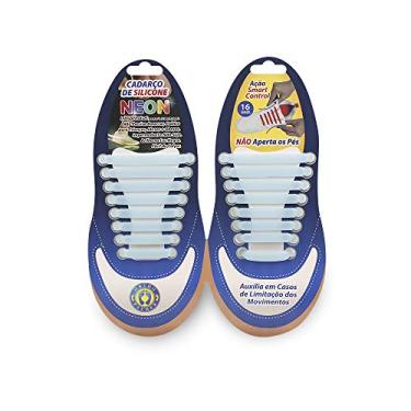 Imagem de Cadarço de Silicone Neon, Ortho Pauher, Azul, Único, pacote de 16