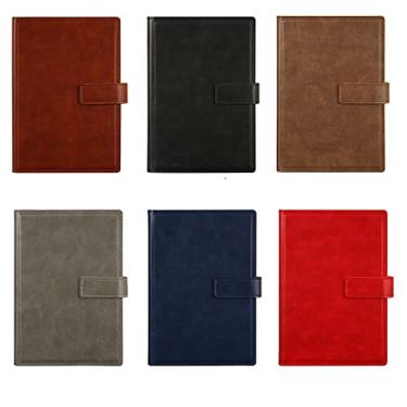 Imagem de Capa dura A5 B5 Couro Caderno Planejador Agenda Agenda Escritório PU Bloco de Notas Papelaria Criativa Papelaria Empresarial Bloco de Notas, Preto, B5