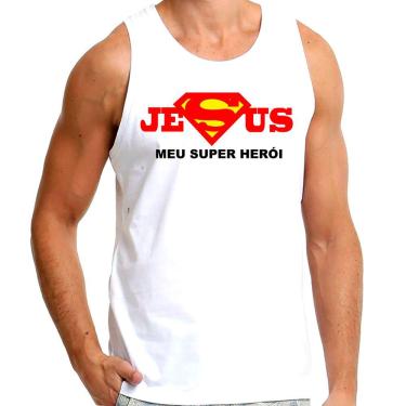 Imagem de Camiseta Masculina Regata Jesus Super Heroi (1)