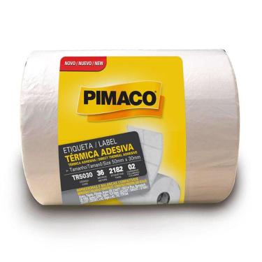 Imagem de Etiqueta adesiva térmica TR5030 com 2182 etiquetas Pimaco