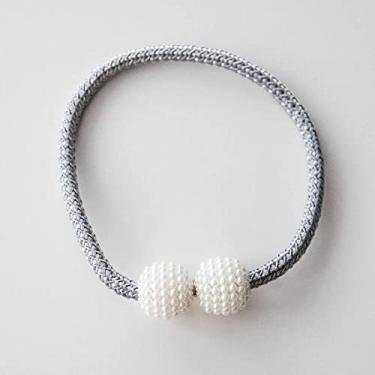 Imagem de 1/2/4 peças prendedor de cortina de fivela pendurada bola magnética fivela de renda cortina acessórios decorativos decoração de casa, cinza, 4 peças