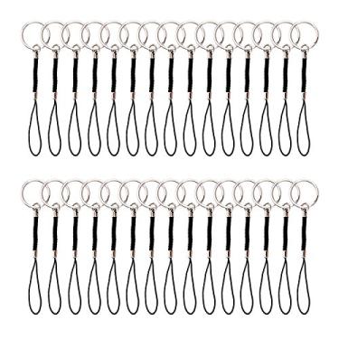 Imagem de Sunmns Anéis de chaveiro divididos com cordão para pen drive USB, MP3, MP4, localizador de chaves e crachá de cartão de identificação, pacote com 30, Prateado, 1 inch