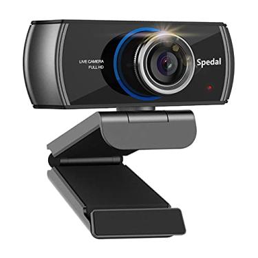 Imagem de Spedal Webcam de streaming com microfone, software 1080p Full HD H.264 USB computador web câmera para computador desktop laptop chamadas de vídeo, software pode suportar Windows/Mac OS