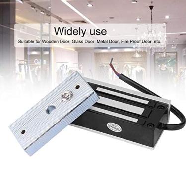 Imagem de MENGQI-CONTROL Trava eletromagnética elétrica de força de retenção de 60 kg para sistema de controle de acesso à porta, modo NC à prova de falhas