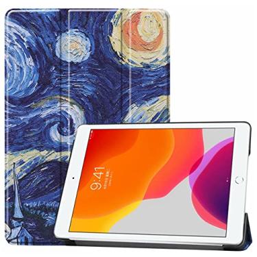 Imagem de iPad 9 10,2 polegadas Slim Stand Smart Protector com iPad Pro 12,9 polegadas Pro 11 polegadas Pro 10,5 polegadas iPad 9,7 polegadas iPad 2 3 4 iPad Mini 1 2 3 4 5 6 Capa protetora de couro (iPad 10,2 polegadas, pintura 6)