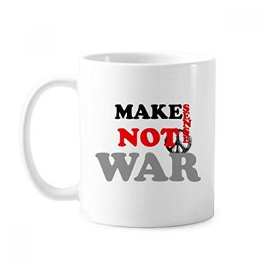 Imagem de Make Sense Not War Love Peace World Caneca cerâmica café porcelana xícara de café