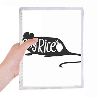 Imagem de Caderno natural com contorno de animais de estimação e folhas soltas recarregáveis, diário de papelaria