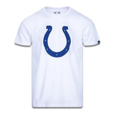 Imagem de Camiseta Plus Size Regular Manga Curta Indianapolis Colts Branco Mescl
