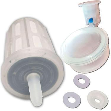 Imagem de Kit Vela Refil Filtro Talha de Barro Gravidade Carvão Ativado e Boia Dosadora