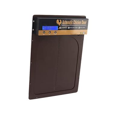 Imagem de Abridor Automático de Porta de Galinheiro Com Temporizador, Abridor Automático de Porta de Galinheiro Alimentado por Bateria Com Tela de LED HD Porta de Alumínio para Fazendas de (plugue americano)