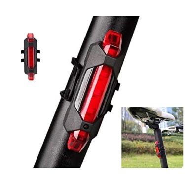 Imagem de Pisca Alerta Bike Sinalizador Sinaleira Luz Traseira Led Vermelho Usb todo Brasil Top Melhor