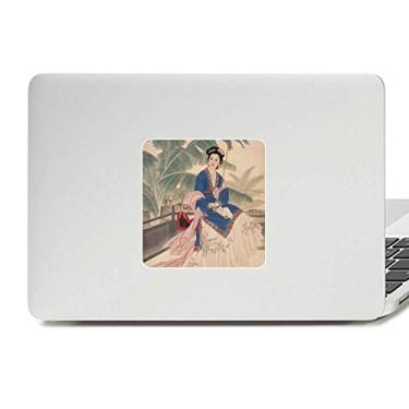 Imagem de Adesivo de vinil para laptop e decoração de policarbonato com flores brancas e rosa