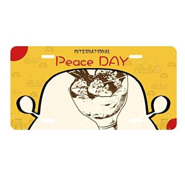 Imagem de DIYthinker Barra de chocolate marrom bola de sorvete placa de carro decoração dia da paz