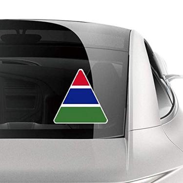 Imagem de DIYthinker Adesivo de carro com a bandeira nacional da Gâmbia da África