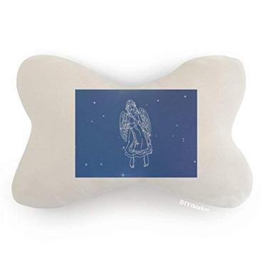 Imagem de DIYthinker Almofada de apoio de cabeça com estampa de constelação de virgem do universo estrela para decoração de pescoço