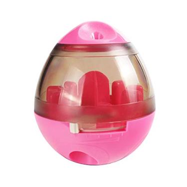 Imagem de Brinquedo de pelúcia para cachorro- Equipamento para treinamento de animais de estimação Torre com vazamento de alimentos Bola de brinquedo Tumbler para cães Brinquedos para animais de estimação Rosa