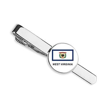 Imagem de Contorno da bandeira do estado americano da Virgínia Ocidental, clipe de gravata para presente homem de negócios