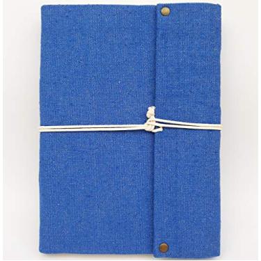Imagem de Diários de Viagem em Lona Caderno Grande 200 Folhas (Azul Royal)