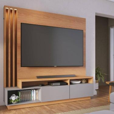 Imagem de Estante Home para TV até 75 Polegadas 2 Portas Led Humaitá Colibri