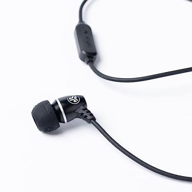 Imagem de JLab Fone de ouvido intra-auricular J6MS JBuds estéreo para mono, fone de ouvido estilo com microfone de classe empresarial, conector de fone de ouvido de 3,5 mm, preto