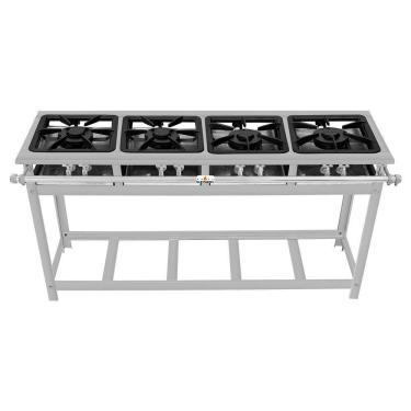 Imagem de Fogão Serv Kenok 4 Bocas Duplas Baixa Pressão FBSE4BL.881