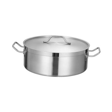 Imagem de menolana Panela de aço inoxidável, panela de sopa, panela profunda, pequena panela de indução, panela para acampamento ao ar livre, cozinha comercial, 20cm