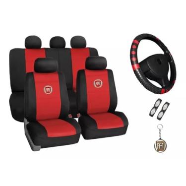 Imagem de Capas Banco Couro Caramelo Bege Creme Palio Uno Siena