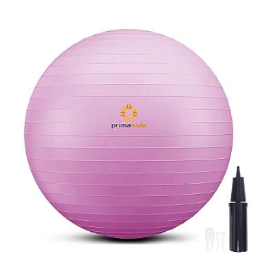 Imagem de PRIMASOLE Bola de Yoga e Exercício para Equilíbrio Estabilidade Fitness Treino Pilates em Casa Ofifce e Academia com Bomba Infladora (45 cm Rosa Unha) PSS91NH056A