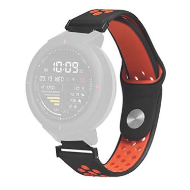 Imagem de Pulseira extra para Xiaomi Huami Amazfit Verge (Preto com vermelho NK)
