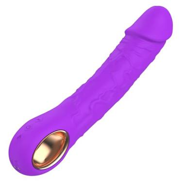 Imagem de Women's Silicone Waterproof Vibrator Wand with g spot vibrator and 10 Vibration Modes - Female Sex Toys for Pleasurable Sexual Stimulation-Masturbator (Purple)