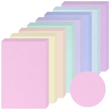 Imagem de Geyoga 200 folhas de papel de cartolina colorida, kit iniciante, 10 x 15 cm, 190 g/m², papel de construção espesso, cores sortidas para artesanato, scrapbook, festa, crianças, material escolar, 8