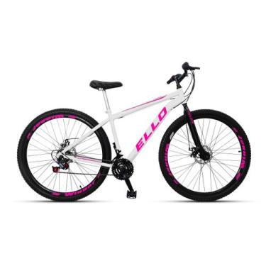 Imagem de Bicicleta Aro 29 Shimano Freio A Disco 21M. Velox Branca/Pink - Ello B